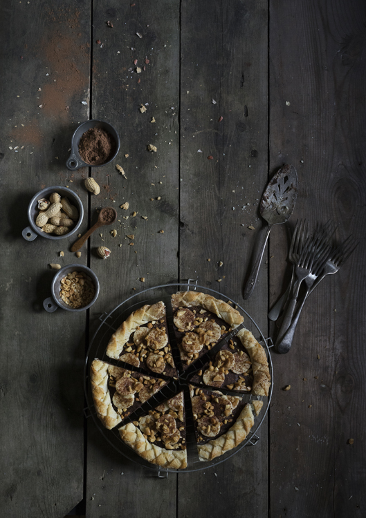 Rustic Chocolate Peanut Butter PIe